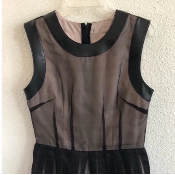 Nha Khanh Black Nude Chiffon Mini Dress - Picture 3 of 6